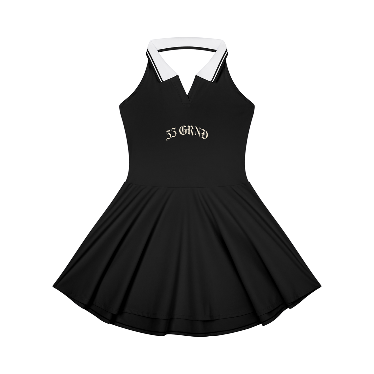 Women's Collared Halter A-Line Tennis Dress