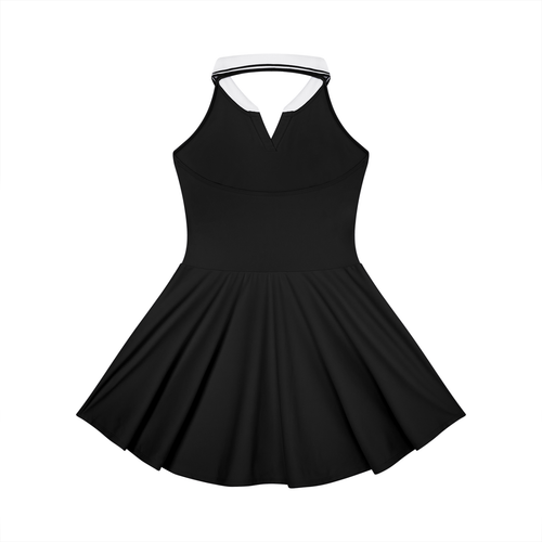 Women's Collared Halter A-Line Tennis Dress