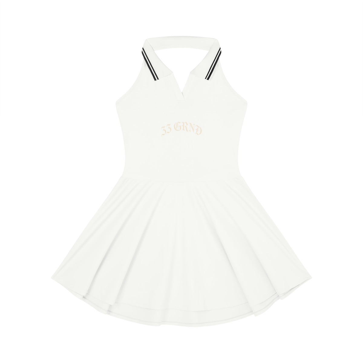 Women's Collared Halter A-Line Tennis Dress